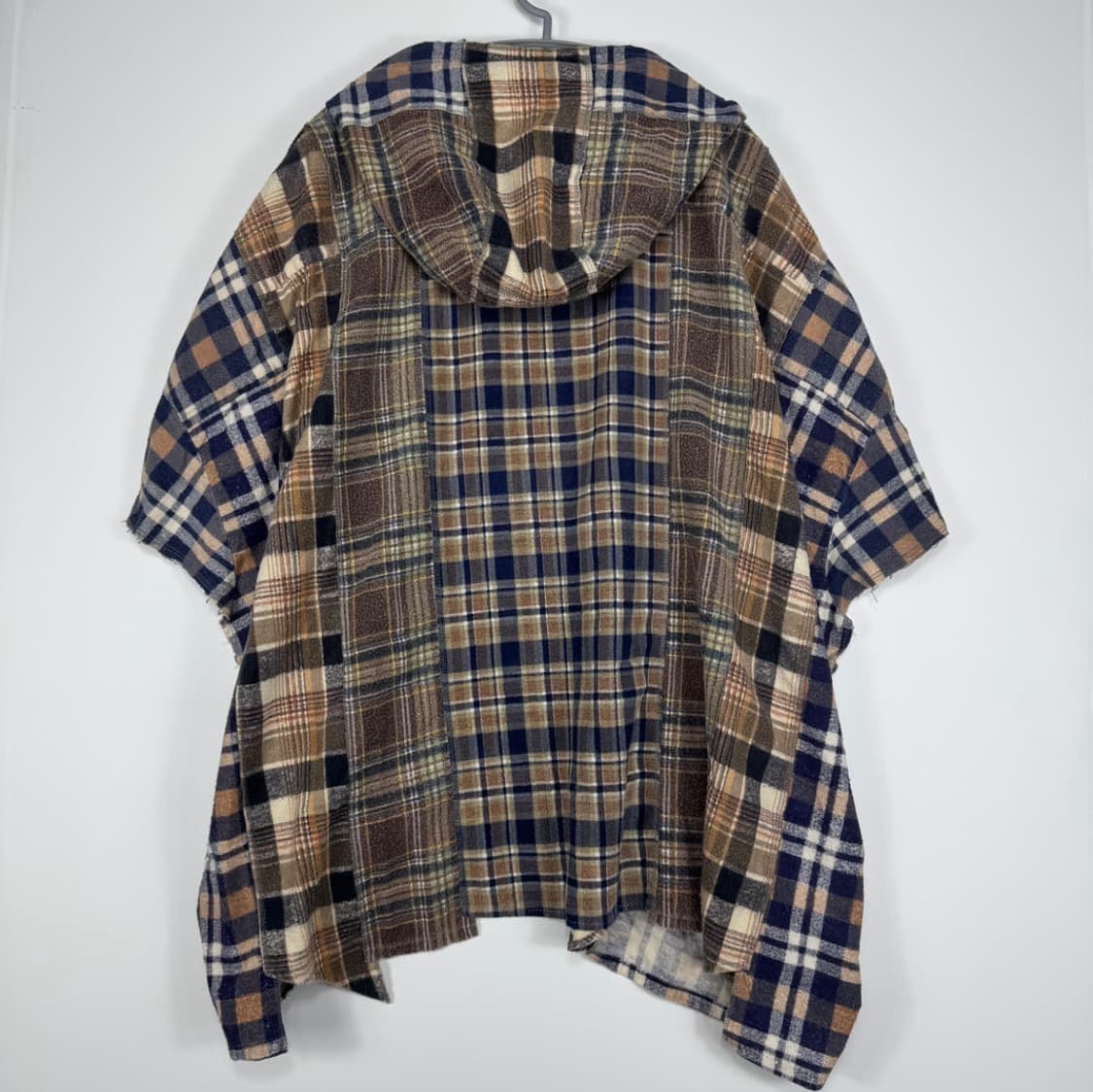 [os] 더 솔로이스트 리메이크 판초 플란넬 후드 셔츠 상품이미지2