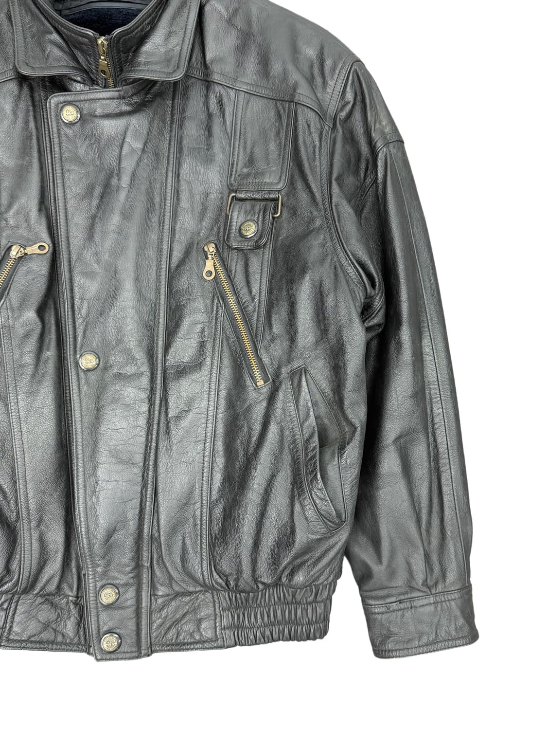 Cow Leather biker bomber 상품이미지5