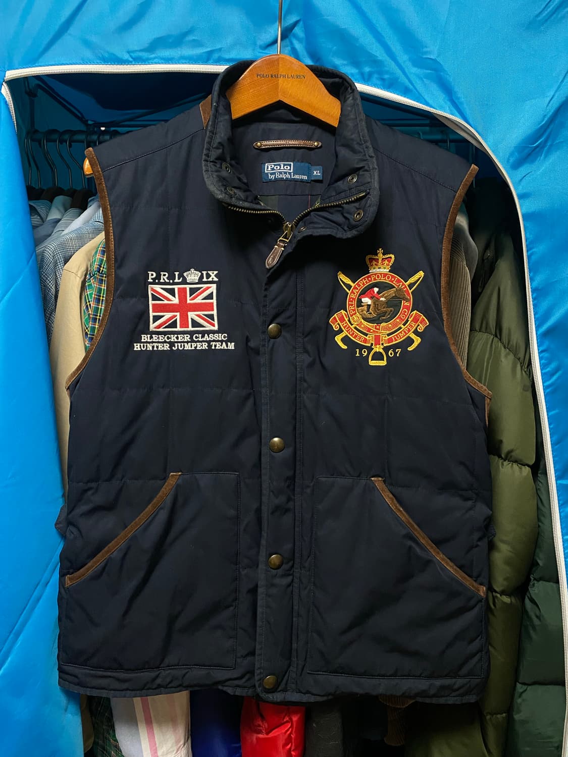 폴로 랄프로렌 잉글랜드 헌팅클럽 스웨이드 베스트자켓 XL 상품이미지1