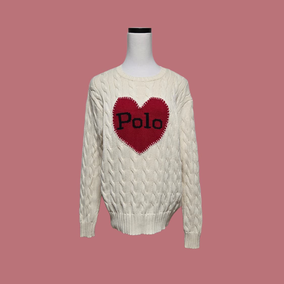 폴로랄프로렌 코튼 케이블 하트로고 니트 / 여성니트 상품이미지1