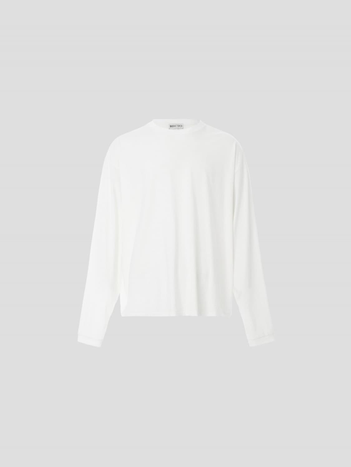 [새상품] 렉토 RC 로고 자카드 패치 오버사이즈 티셔츠 화이트 상품이미지1