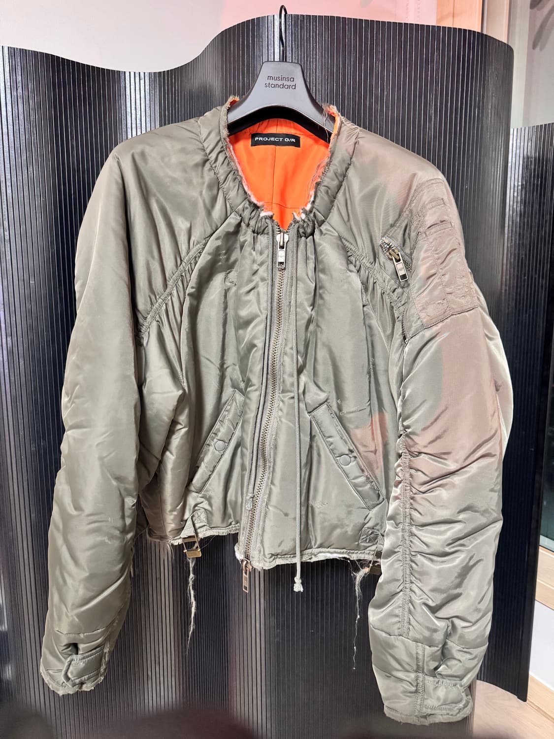 프로젝트 G/R 봄버 자켓 카키 상품이미지2