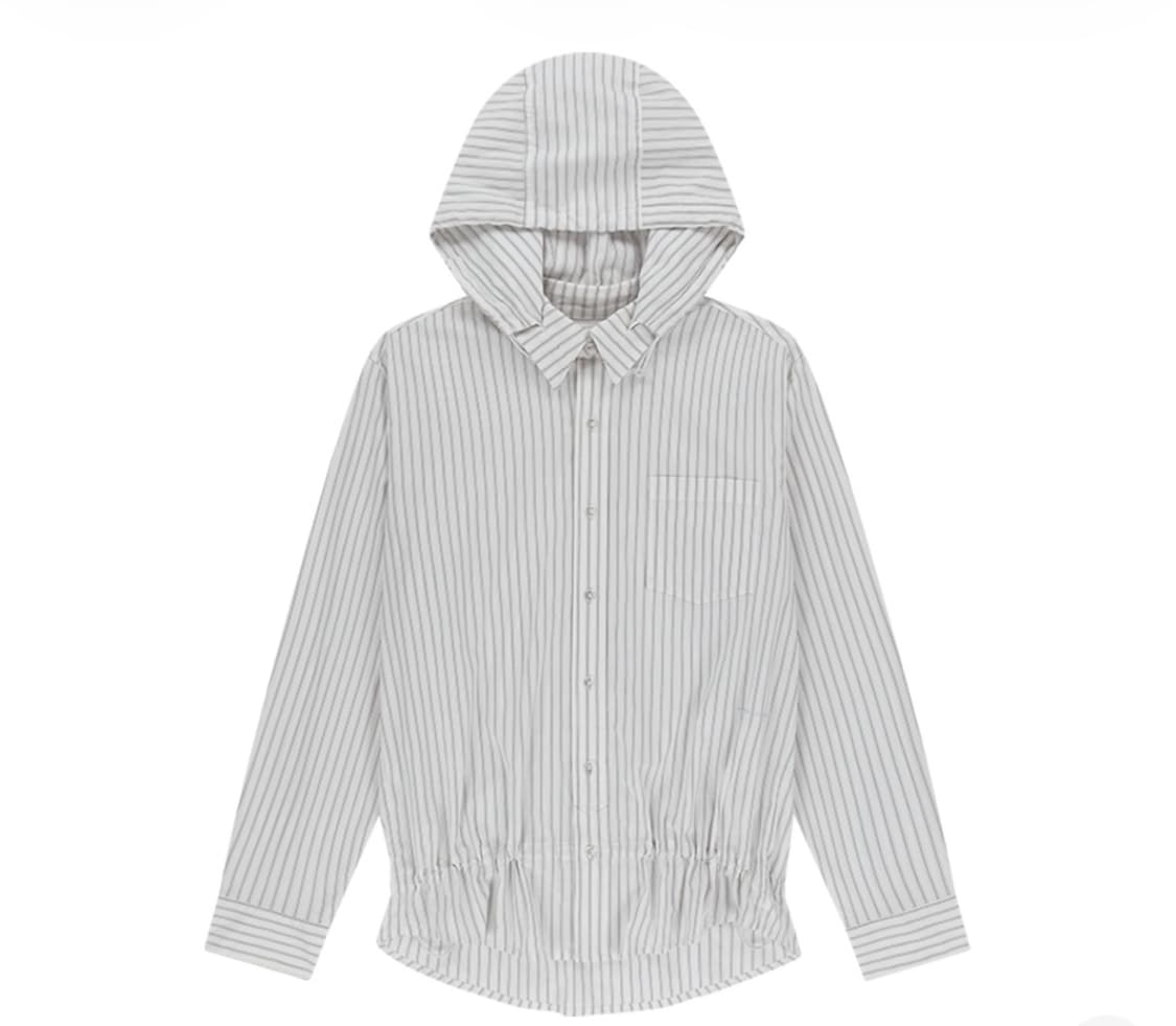 [4sizs] 산산기어 스트라이프 후드 셔츠 상품이미지1