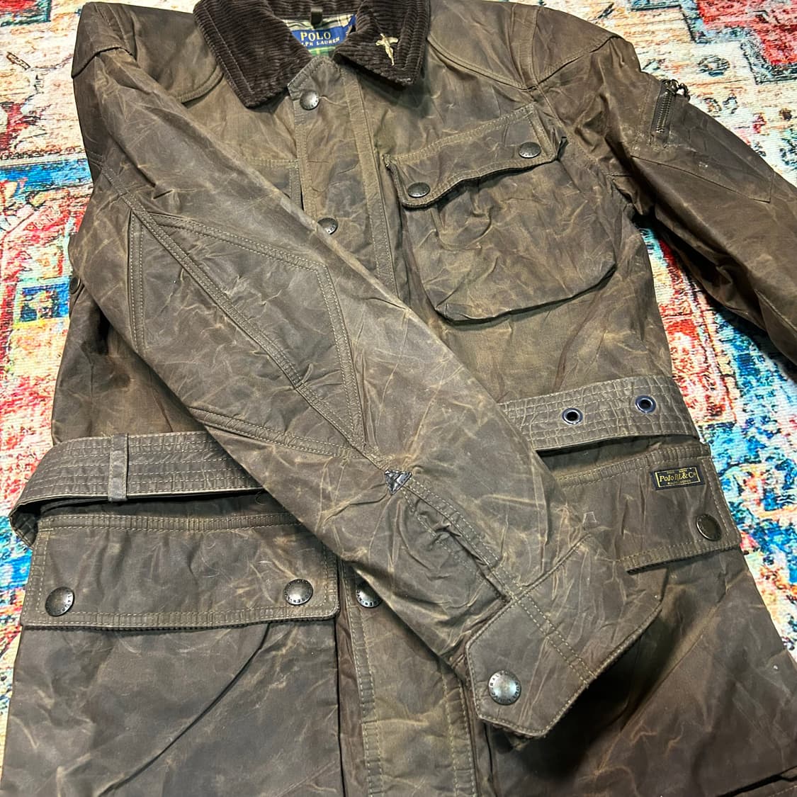 [S] 폴로 랄프로렌 벨티드 왁스 코팅 자켓 상품이미지8