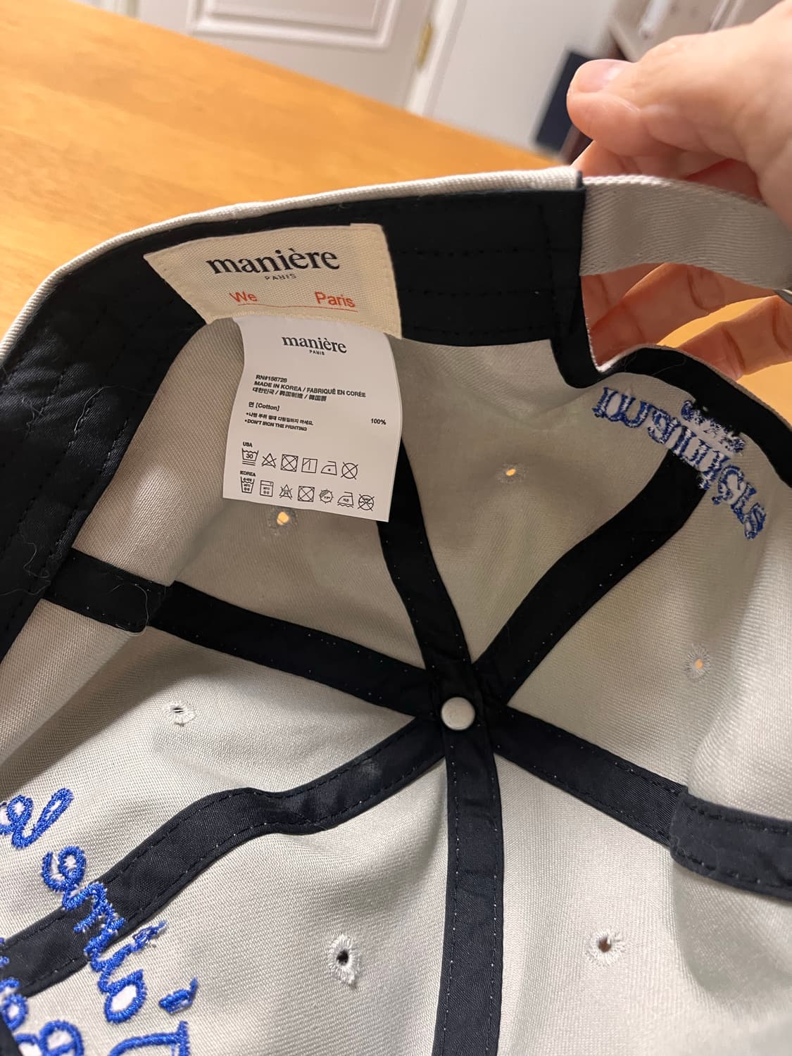 Maniere 마니에르 Beurre 뵈르 그레이 캡모자 상품이미지4