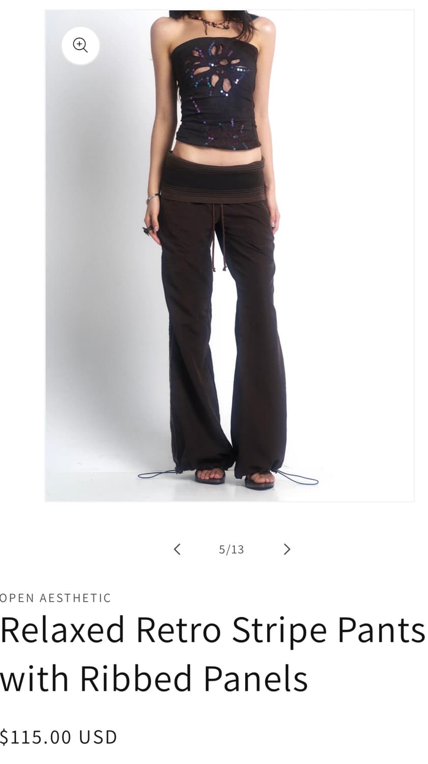 (구매)open aesthetic Retro Stripe Pants 상품이미지1