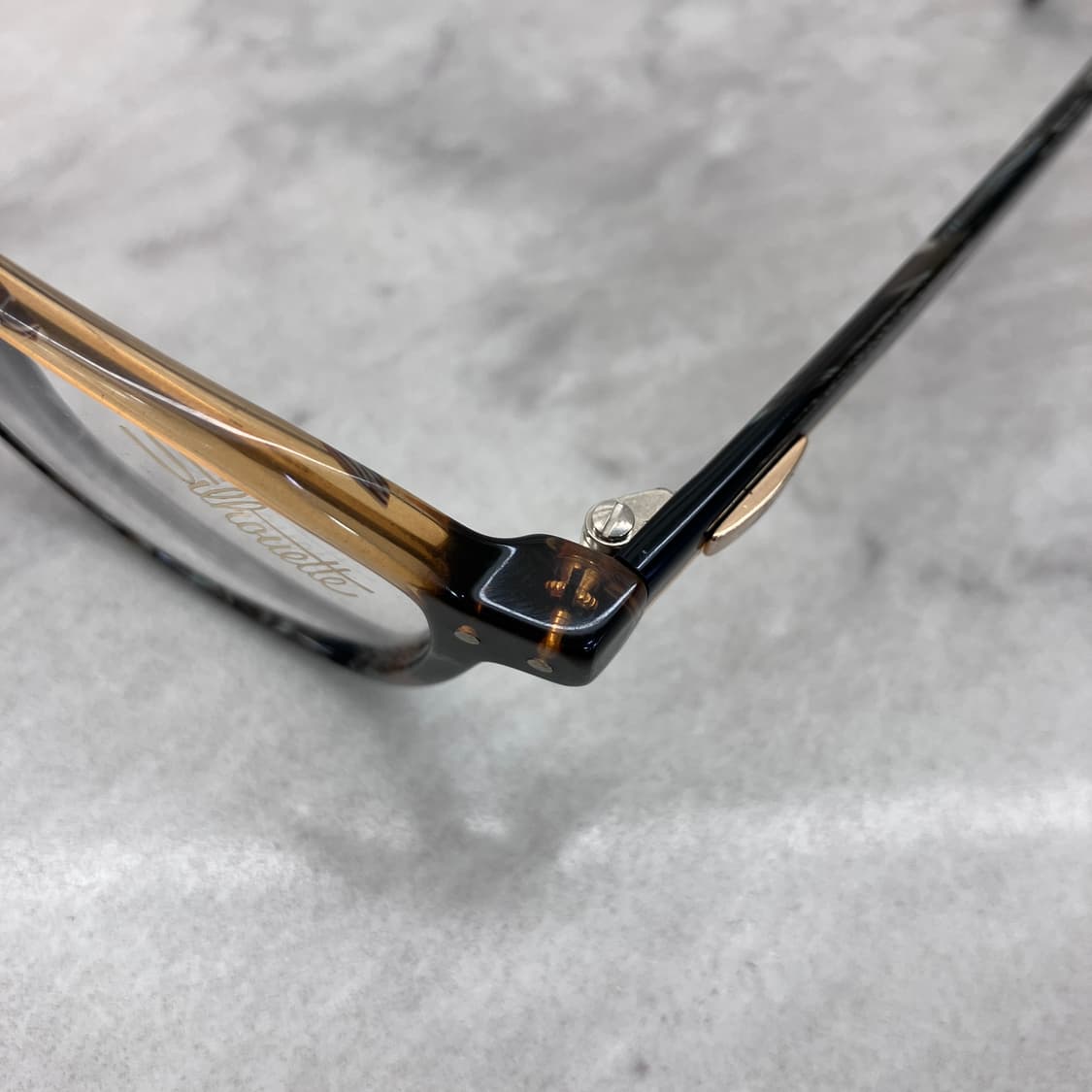 C16 실루엣 Silhouette 우드 패턴 웰링턴 뿔테 안경 상품이미지2