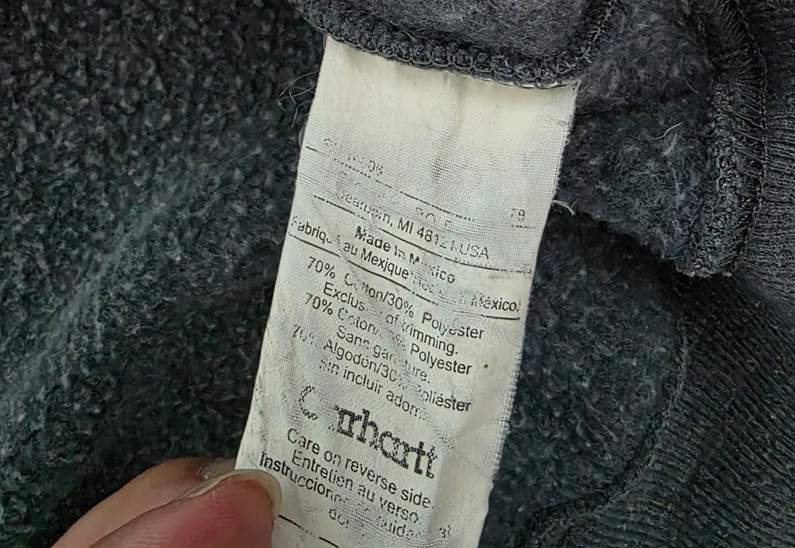 [XL] 빈티지 칼하트 트래쉬드 하드 썬페이드 후드집업 상품이미지9