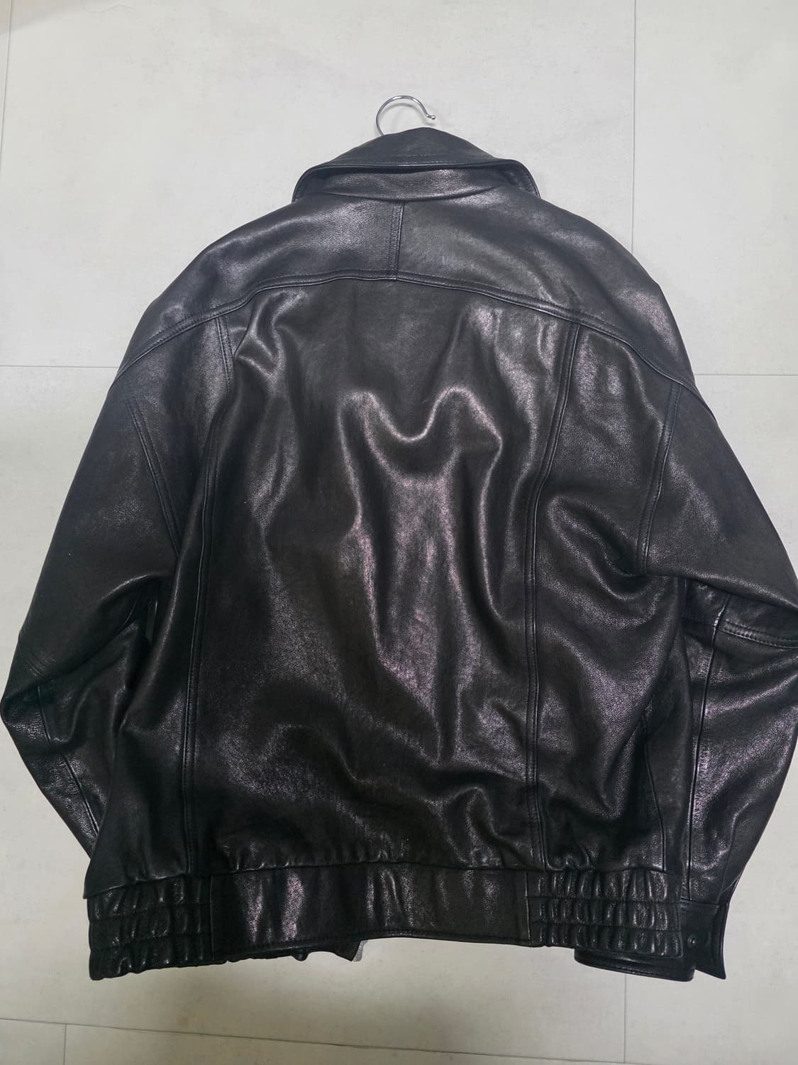 도프제이슨 프리미엄 오버핏 램스킨 베지터블 봄버자켓 L사이즈 상품이미지3