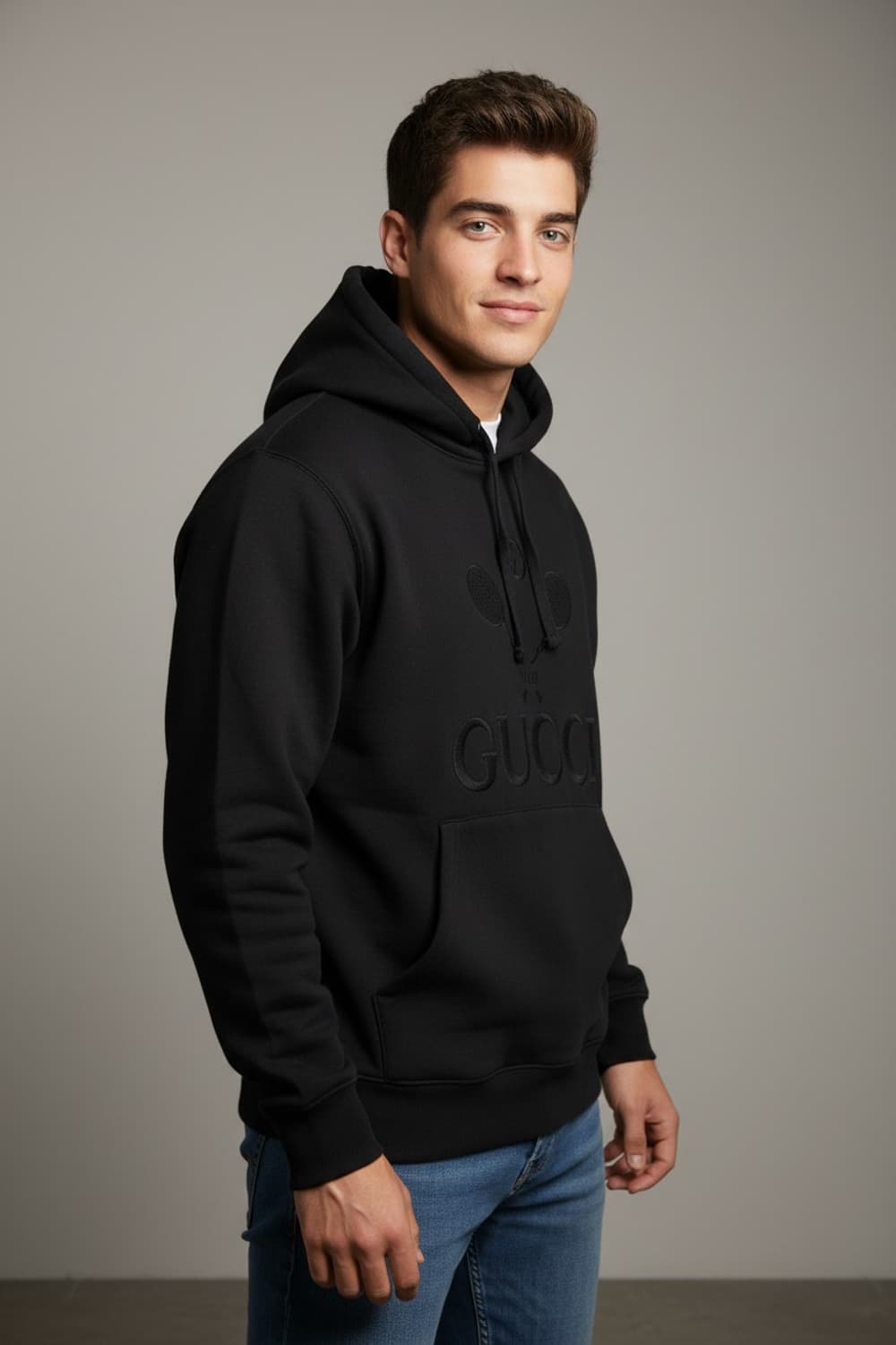 100~105/ 구찌 테니스 자수 로고 오버 후드티 상품이미지1