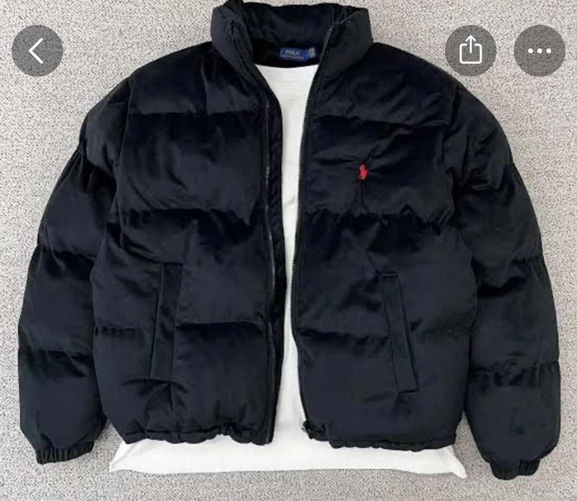 폴로 블랙 벨벳 스웨이드 패딩 구합니다 ㅠ 상품이미지2