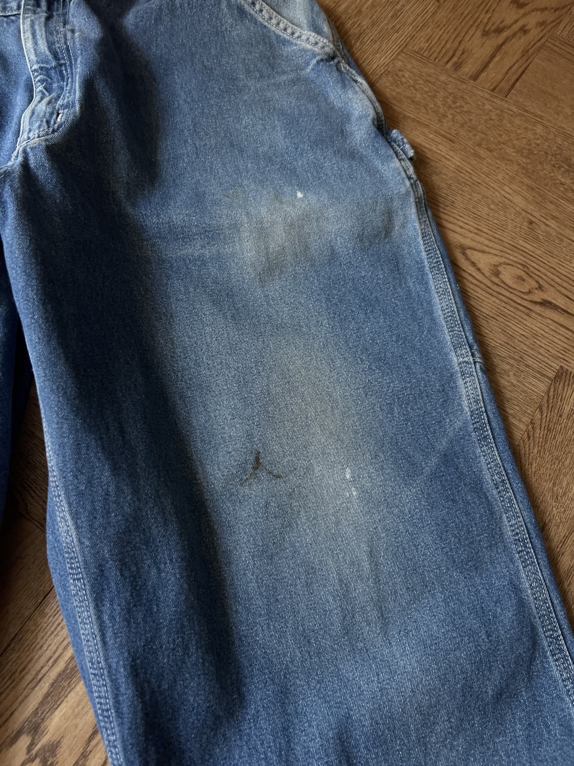 [38]칼하트 USA 빈티지 워싱 싱글니 카펜터 워크 데님 팬츠 상품이미지5