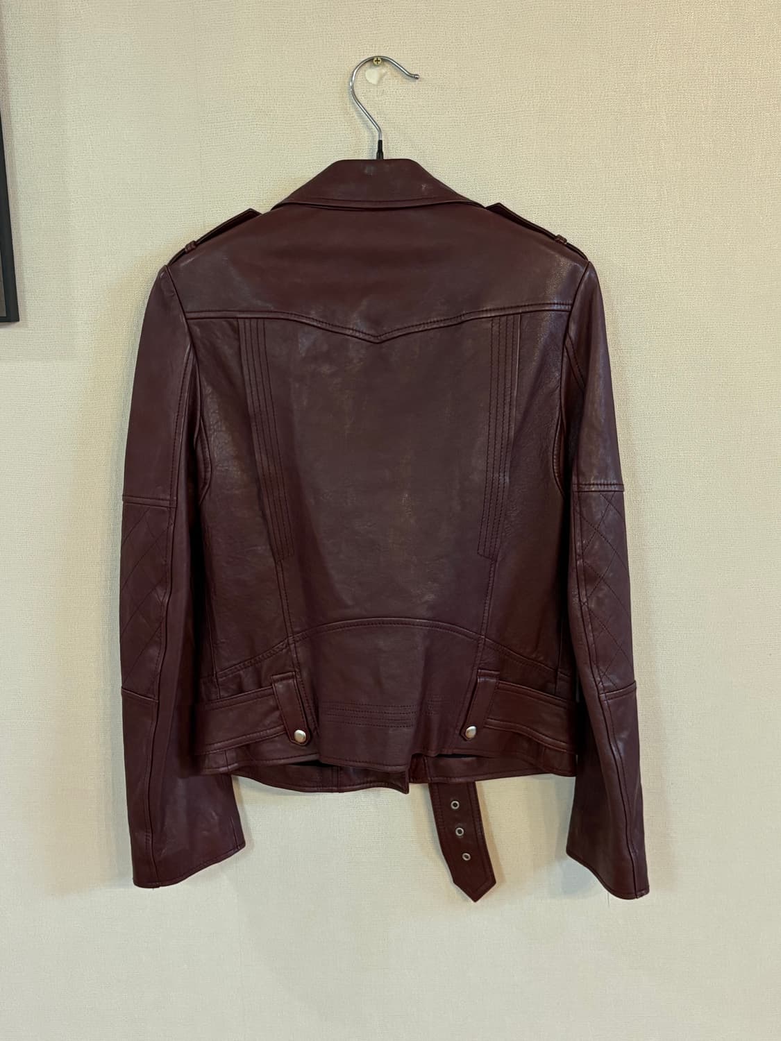 Maje 마쥬 버건디 가죽 라이더 자켓 상품이미지2