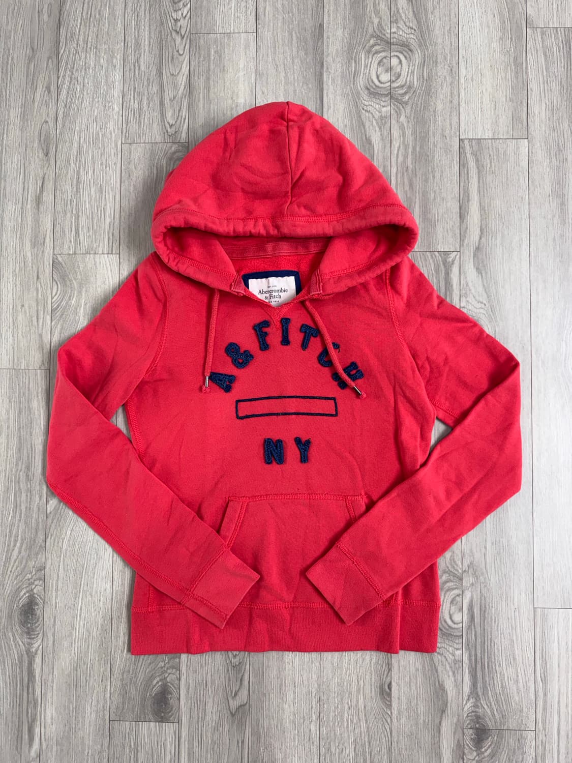 아베크롬비 아치로고 후드티 레드 상품이미지3