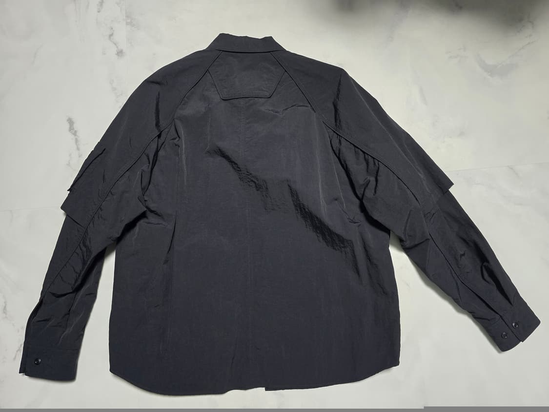 준지 나일론 프론트 암포켓 셔츠 블랙 46사이즈 상품이미지7