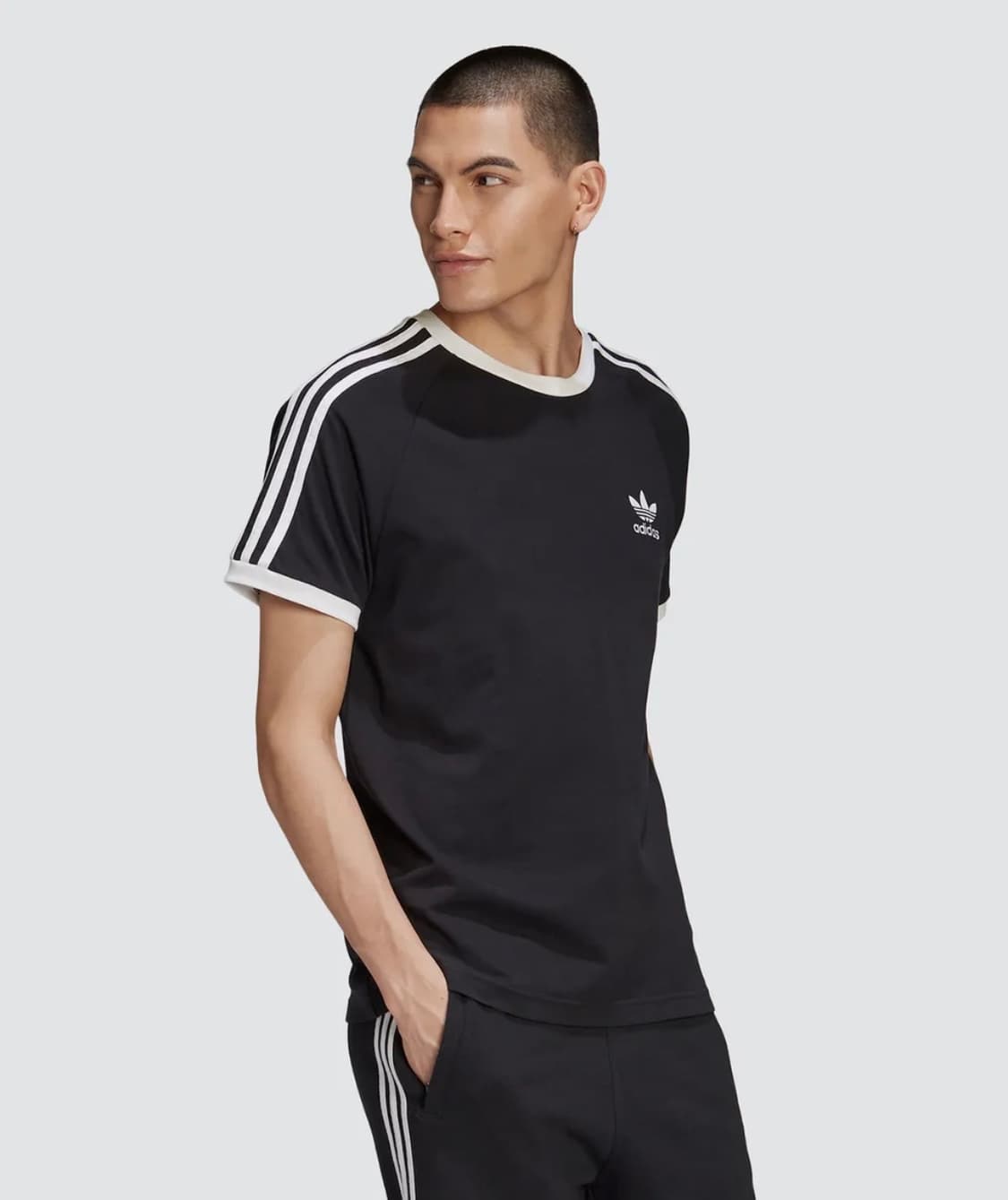 아디다스 스트라이프 링거 반팔 티셔츠 S 상품이미지2