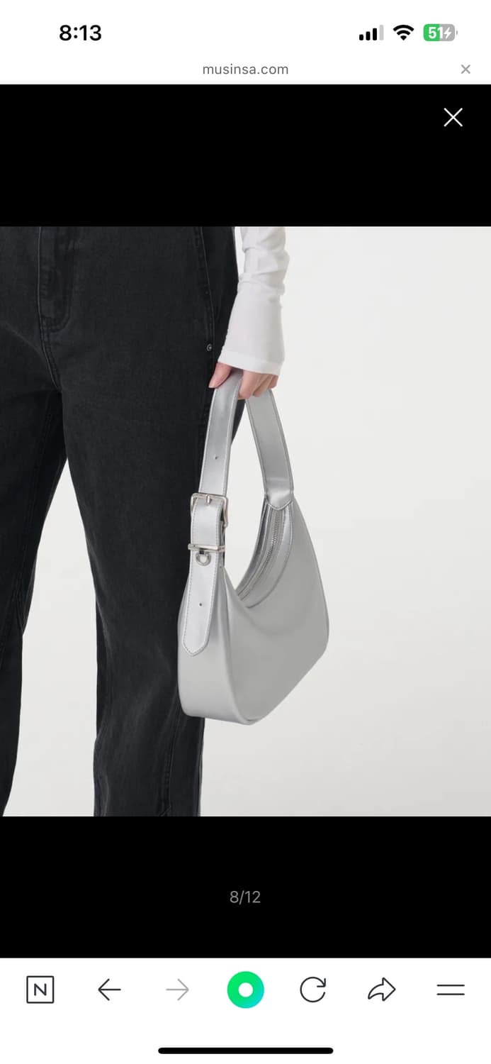 무신사 스탠다드 아치 호보 백 [실버] 상품이미지7