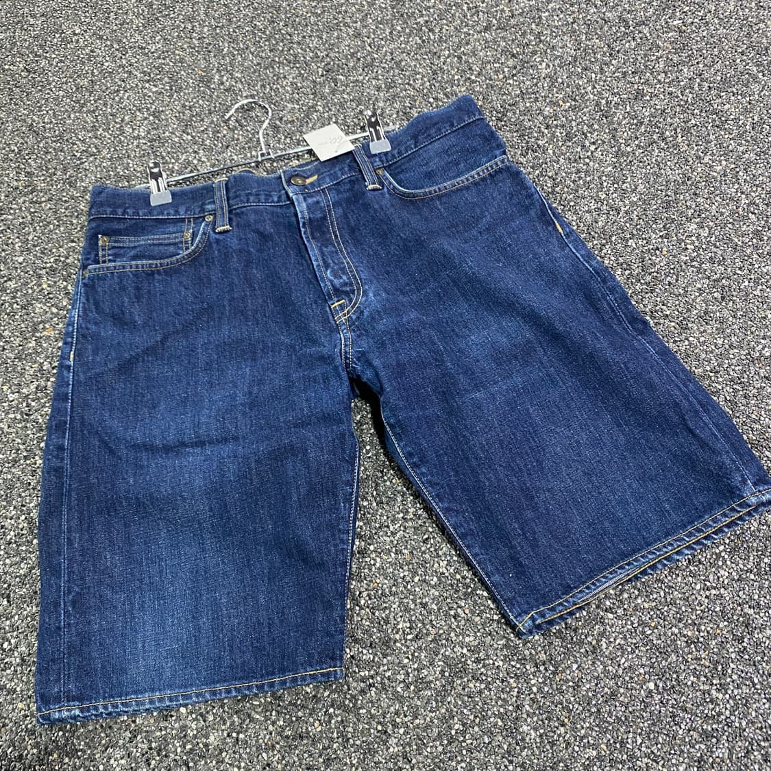 칼하트 패치로고 하프 데님팬츠 B4254 상품이미지4