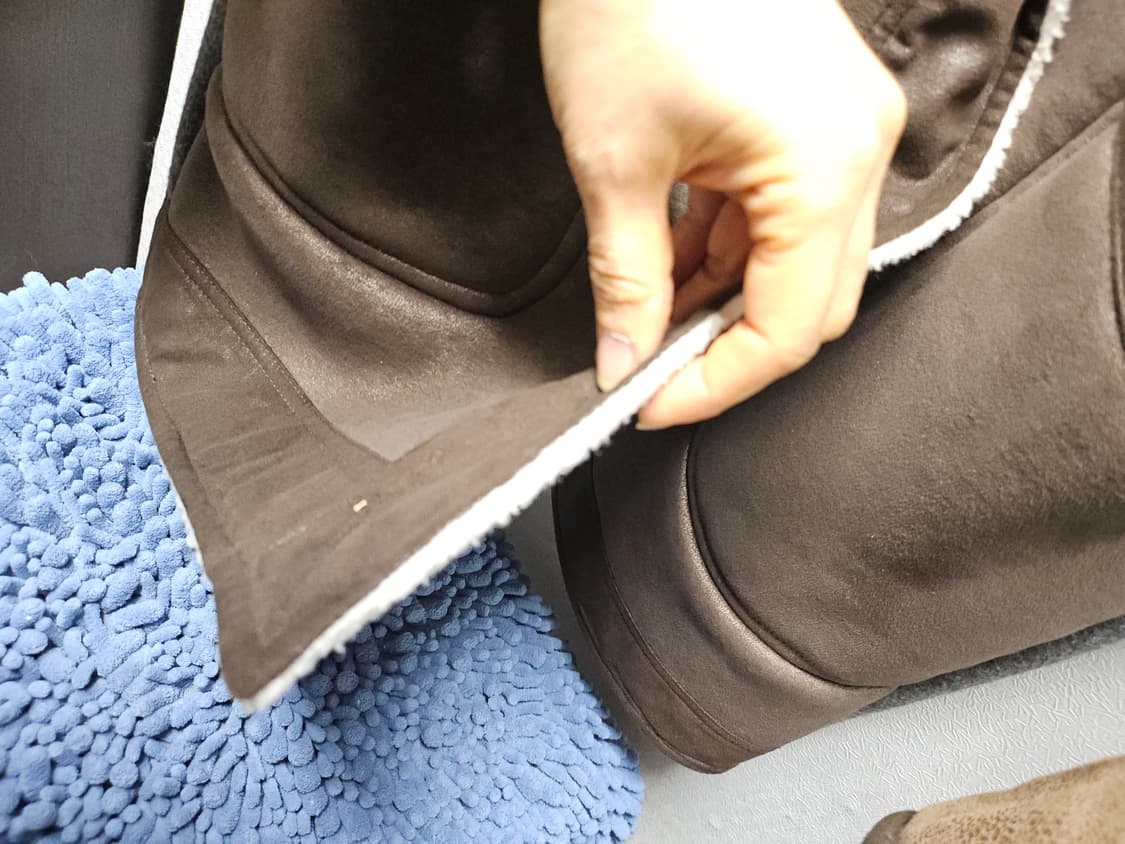 베네통 브라운 무스탕 코트 42 상품이미지4