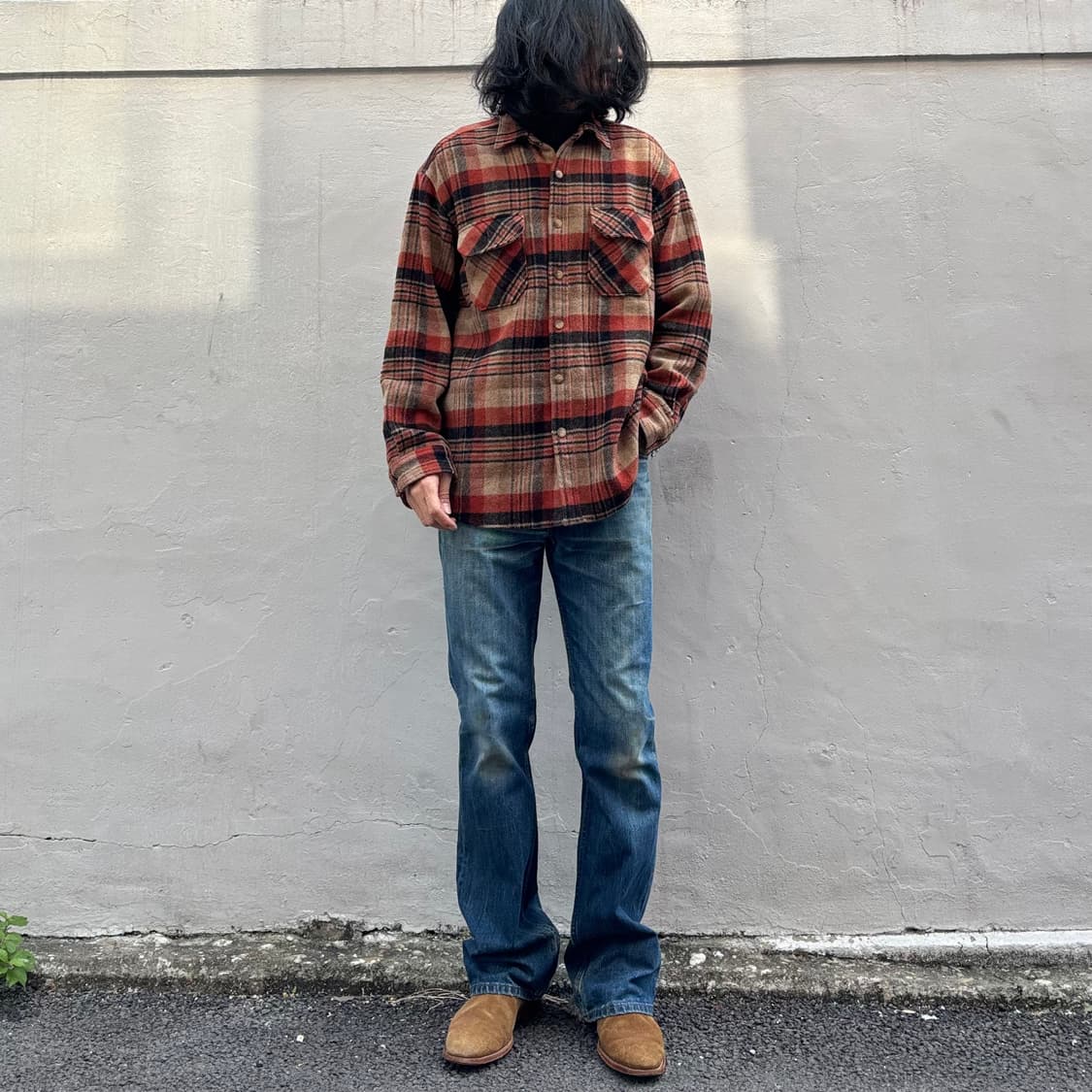 Fate 헤비 울 체크셔츠 상품이미지9