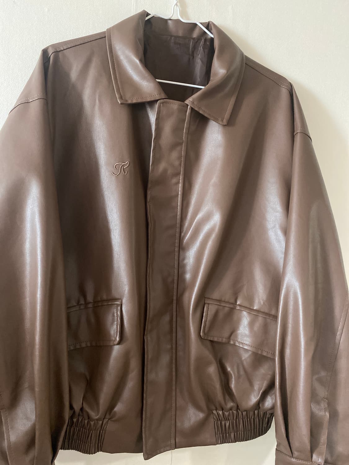 미니멀 프로젝트 브라운 레더 자켓 상품이미지2