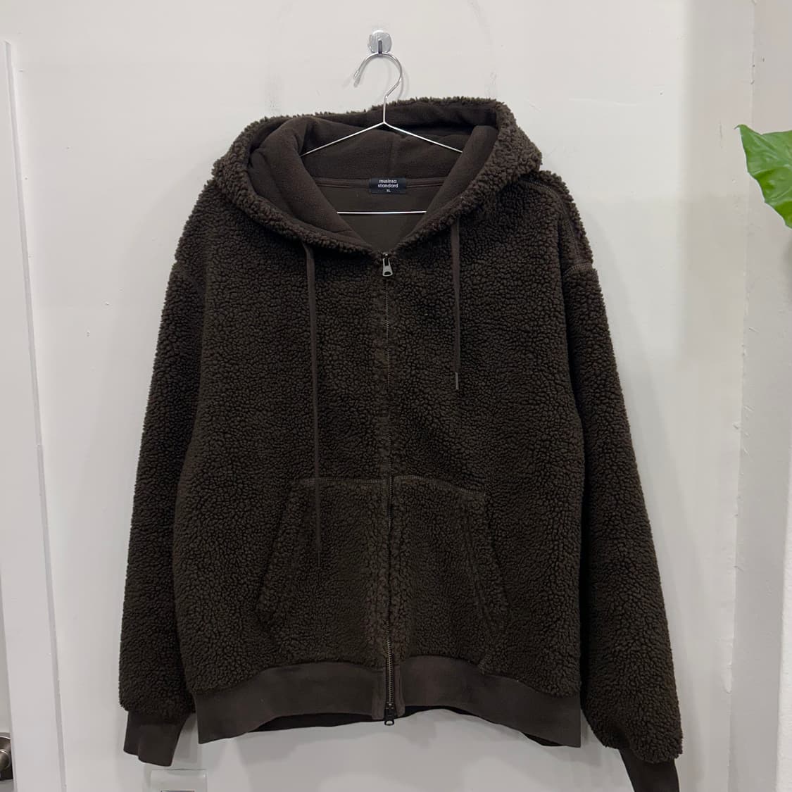 무신사스탠다드 무지 뽀글이 후드 플리스자켓 상품이미지2