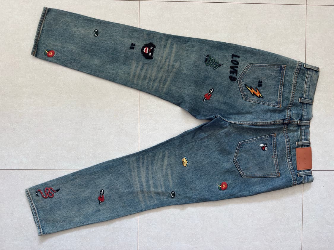 Gucci 멀티자수 워싱 남성 데님 팬츠 청바지 상품이미지2