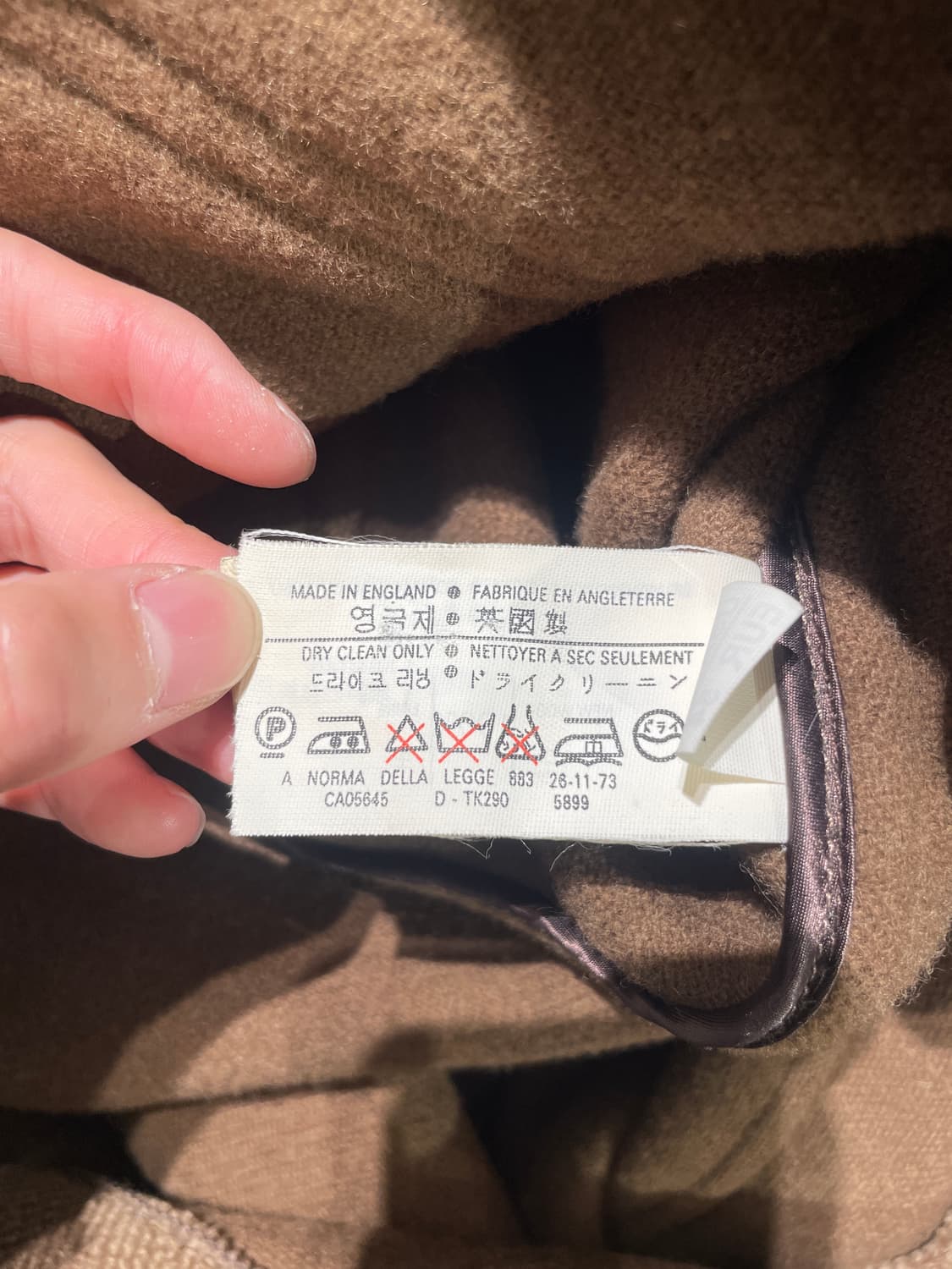 글로버올 브라운 헤링본 후디 더플 코트 상품이미지8