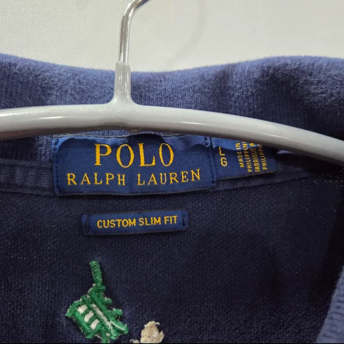 폴로랄프로렌 피케 카라 멀티자수 반팔티 네이비 L 상품이미지2