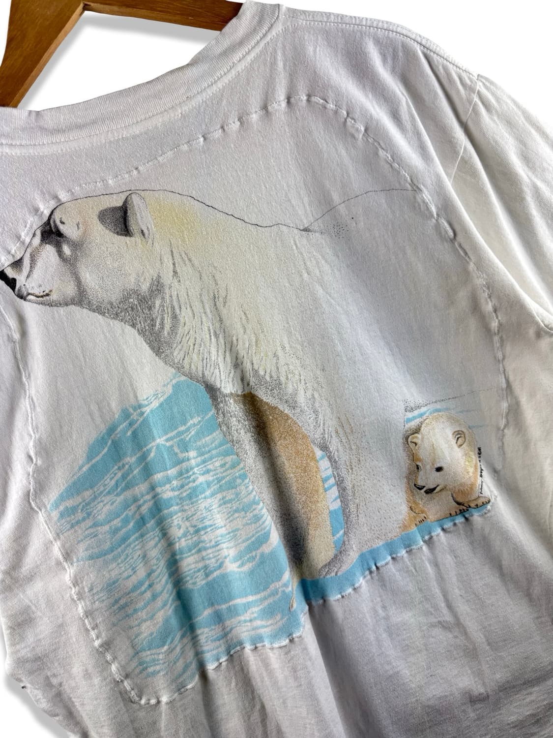 90S 미국생산 싱글스티치 폴라베어 티셔츠2663 상품이미지5