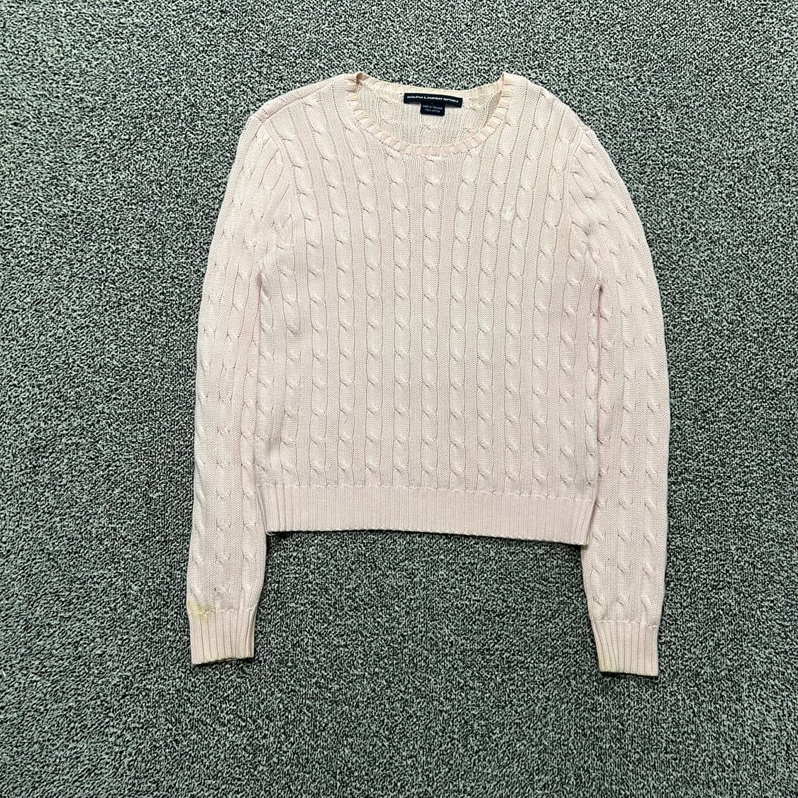 폴로 케이블 핑크 니트 상품이미지1