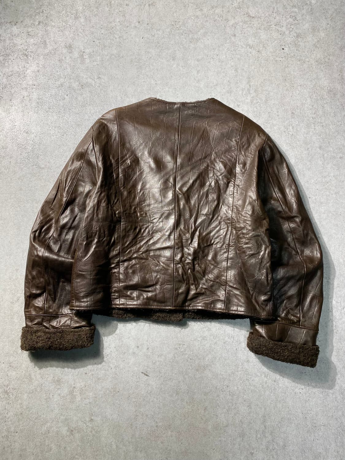 [38] 90s Sylvie Schimmel 양가죽 레더 자켓 상품이미지6