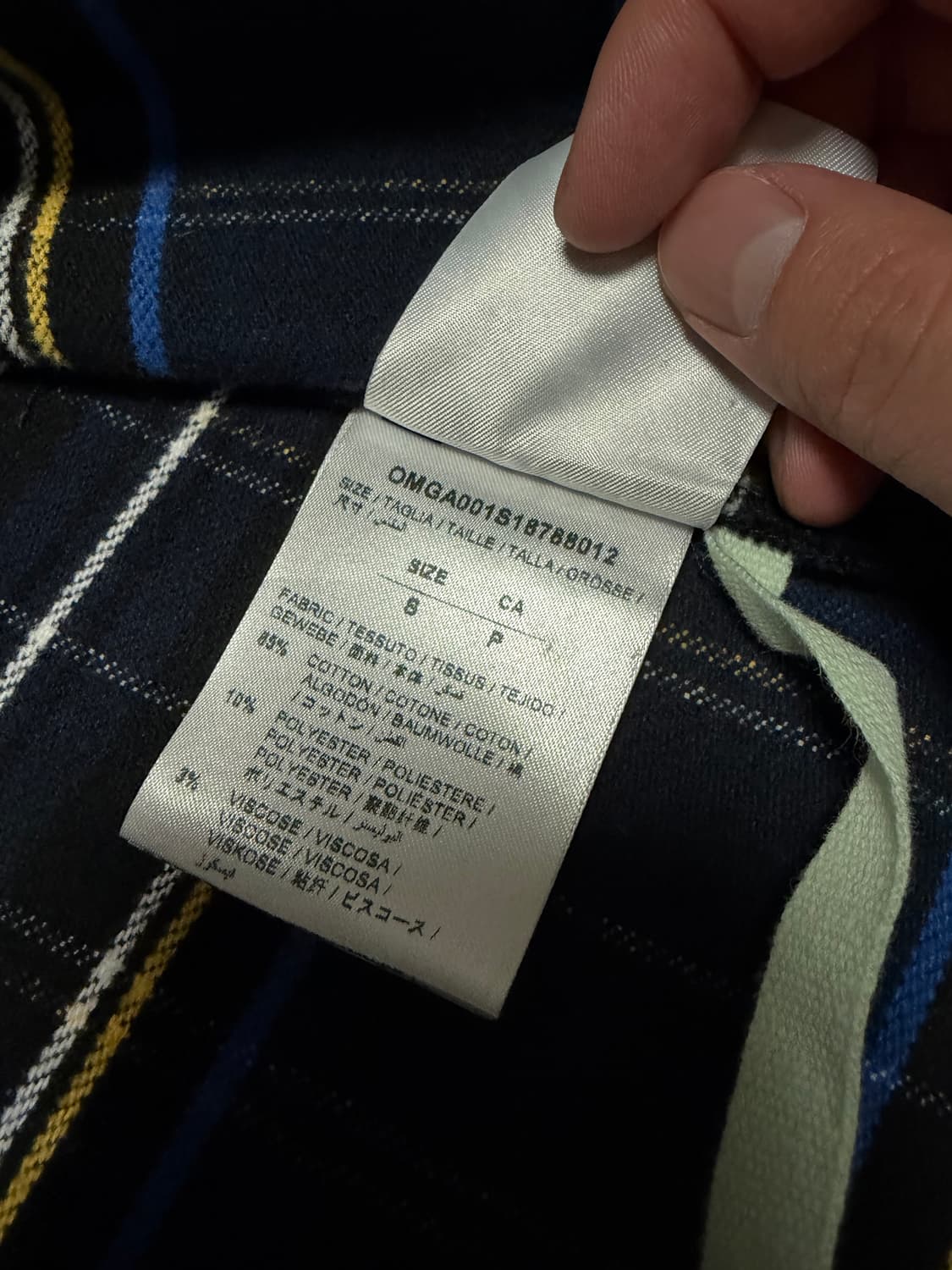 [S] 오프화이트 플란넬 체크셔츠 상품이미지3