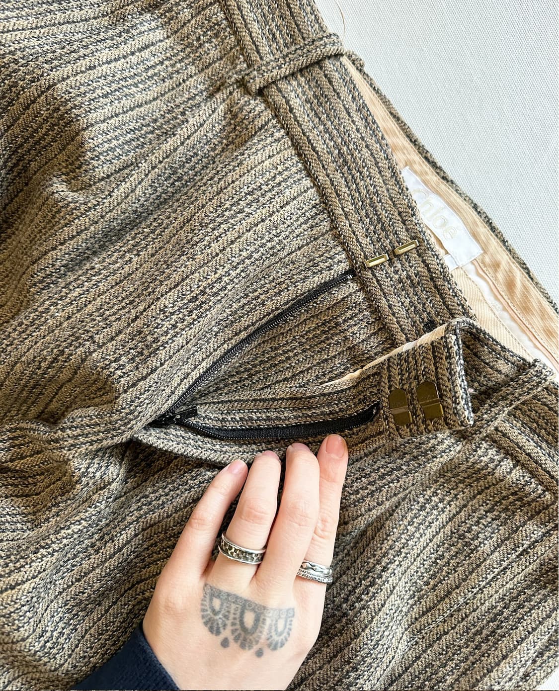 CHLOE stripe wool trouser pants 상품이미지9