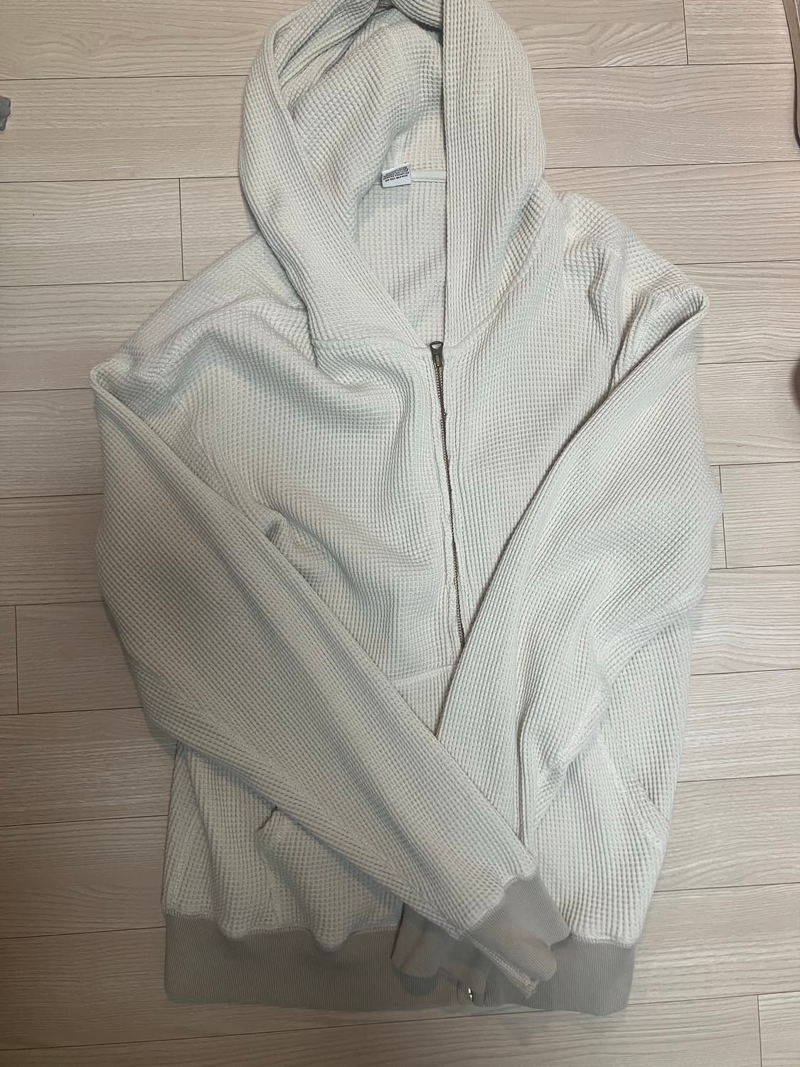 카키스 와플 후드집업 오트밀 M 상품이미지2