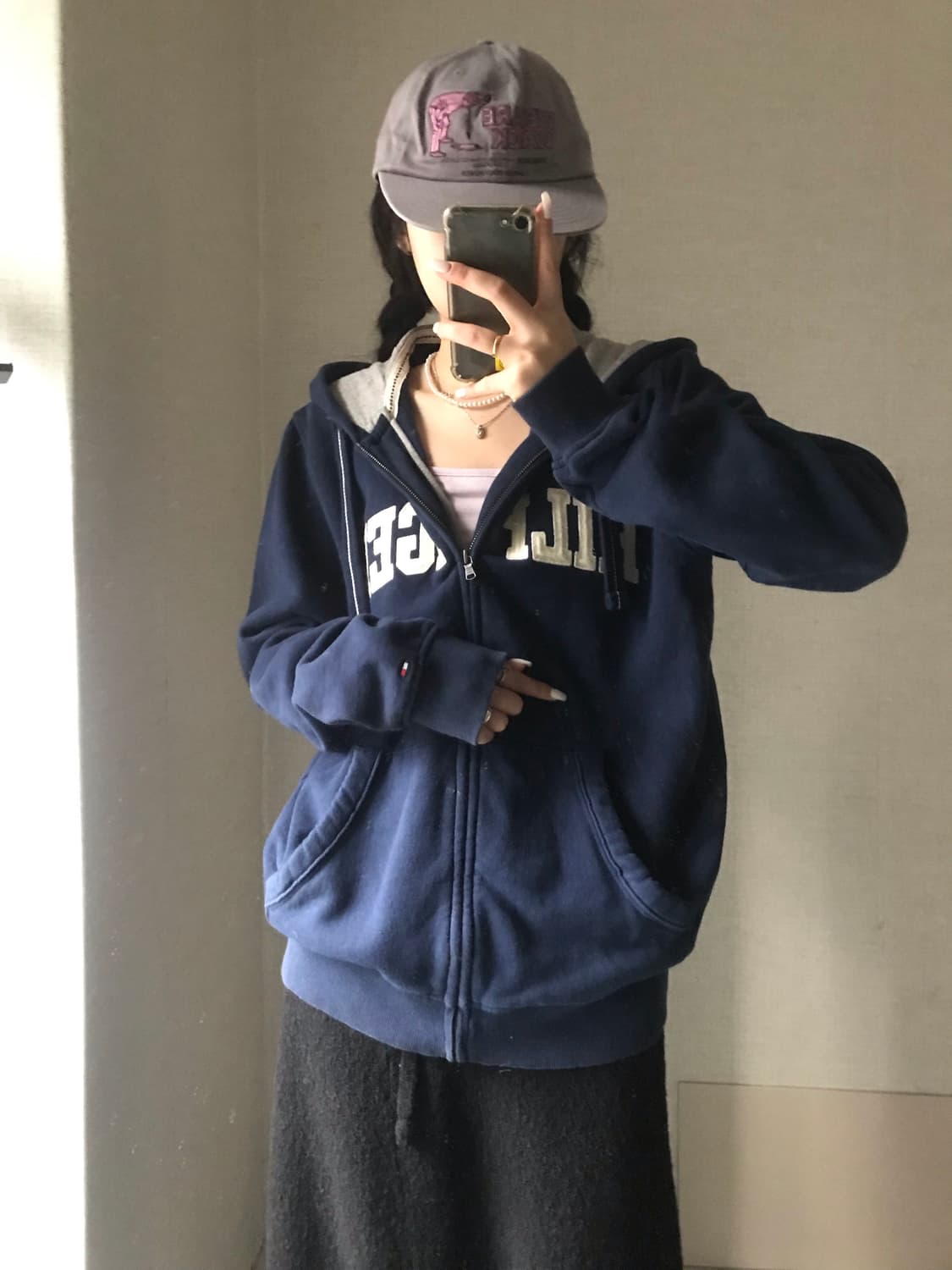 타미힐피거 네이비 후드집업 상품이미지4