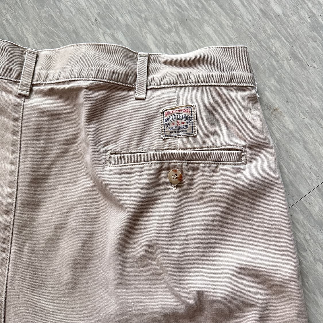 90s 폴로 어센틱 MADE IN USA 투턱 치노 반바지 쇼츠 34 상품이미지1
