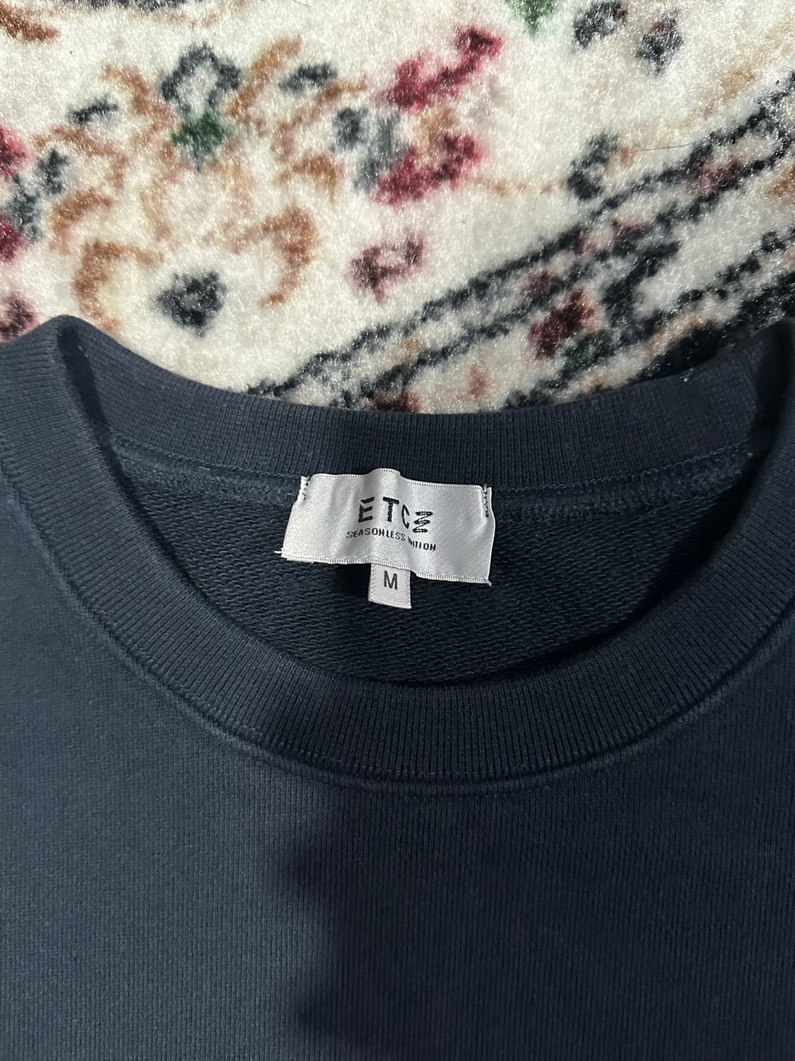 ETCE 이티씨이 프린팅 맨투맨 네이비 M 상품이미지2