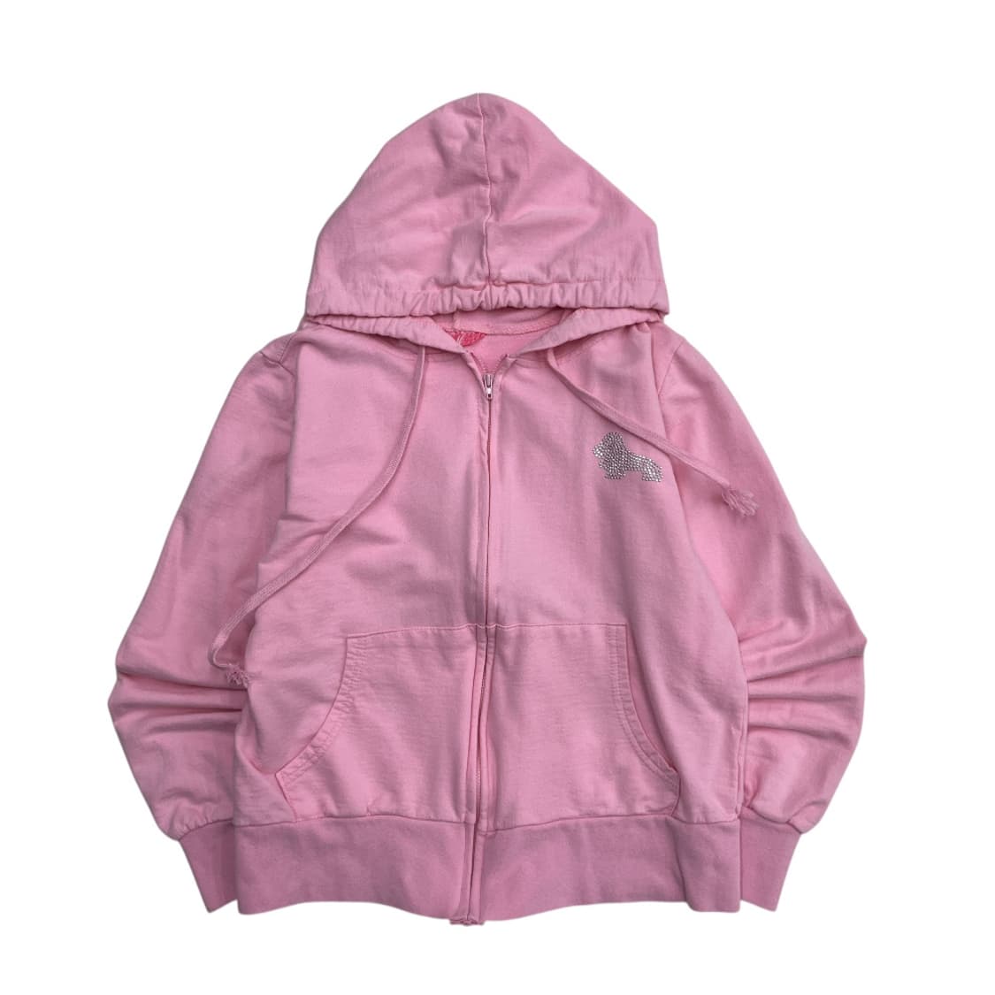 재팬 비즈 로고 핑크 후드집업 상품이미지2