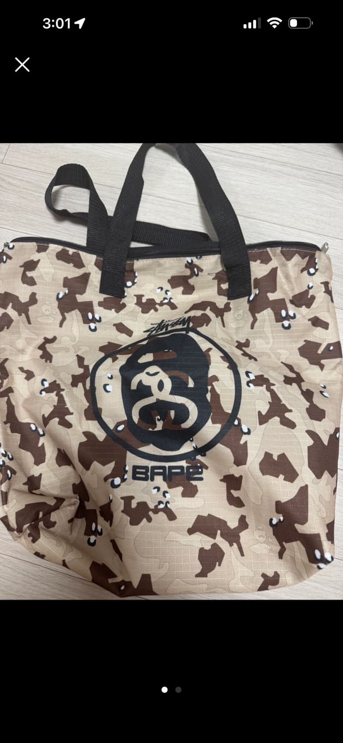 베이프 스투시 잡지 부록 카모 토트백 상품이미지2