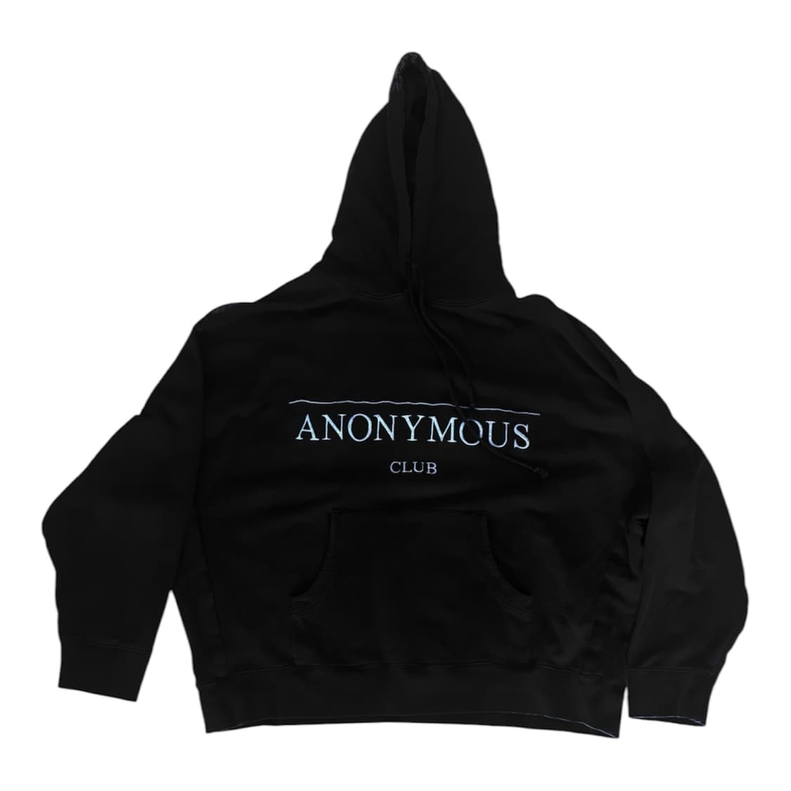 어나니머스클럽 헤리티지 후드 F&F 블랙 화이트 (넷스팬드 착용 모델) 상품이미지1