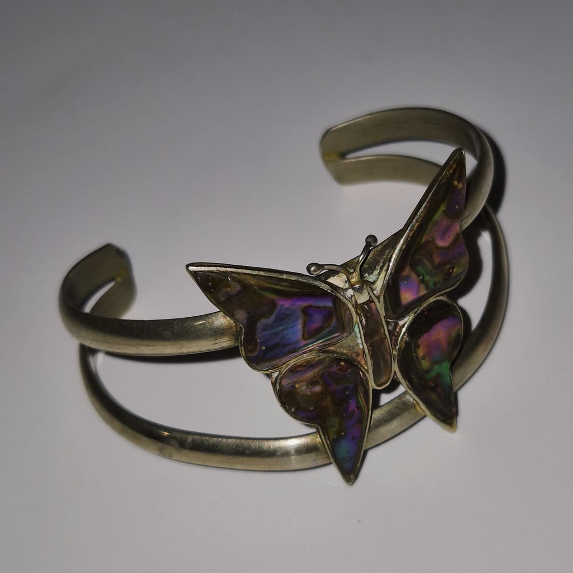 70s 멕시코 알파카 아발론 자개 빅 나비 뱅글 상품이미지10