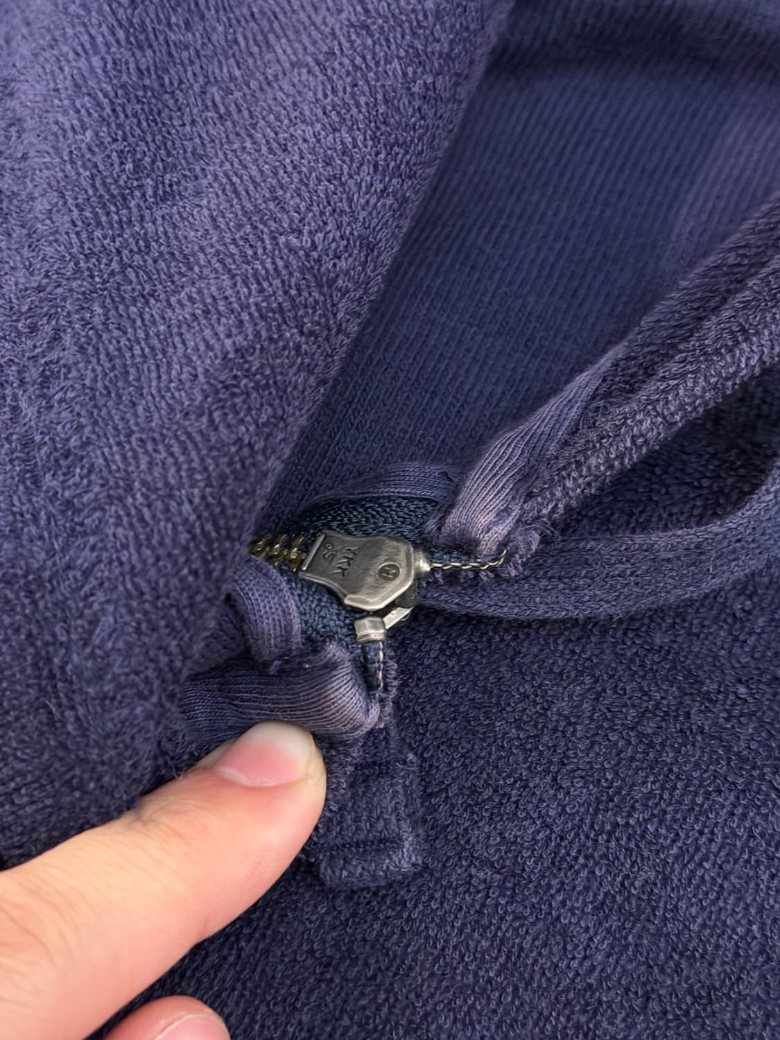 희귀) 폴로 랄프로렌 일본판 벨벳 타올 후드집업 퍼플 상품이미지4