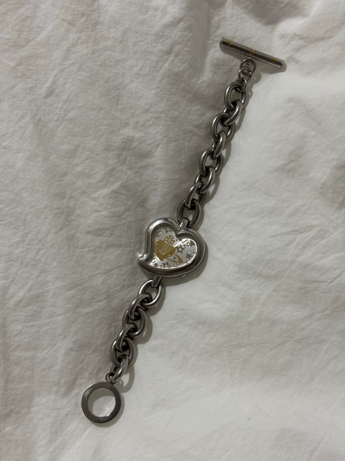 비비안웨스트우드 실버 골드 하트 시계 상품이미지3