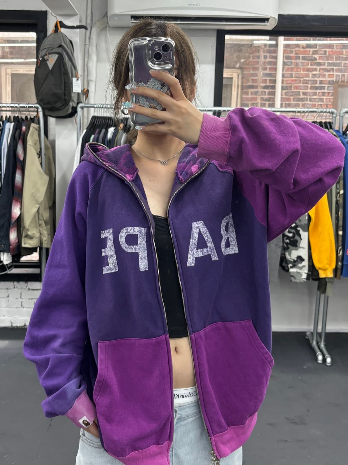 베이프 OG 퍼플 카모 풀 후드집업 상품이미지2