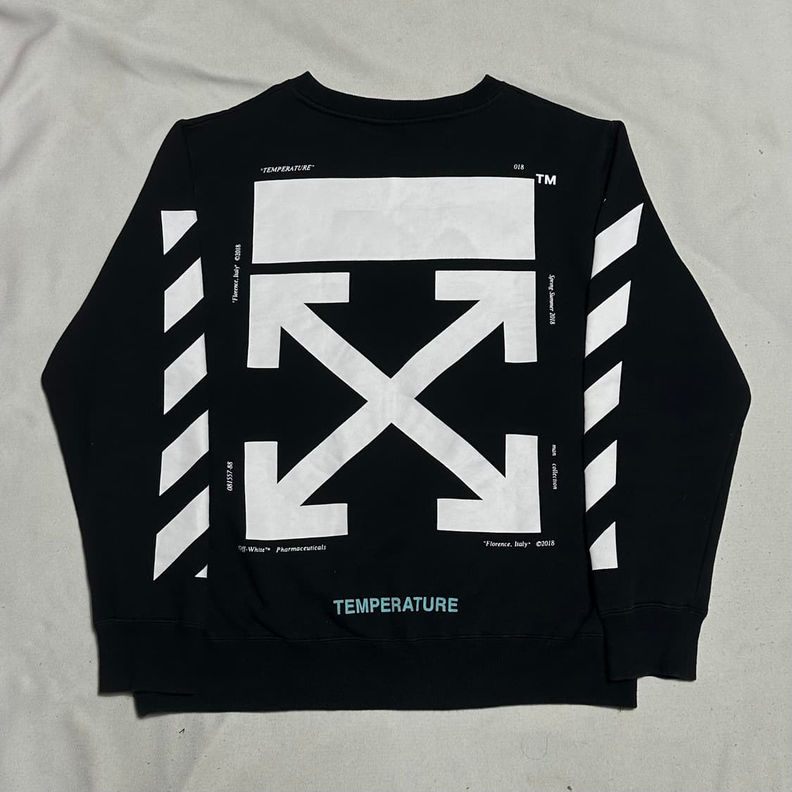 S 오프화이트 모나리자 프린팅 애로우 맨투맨 상품이미지3