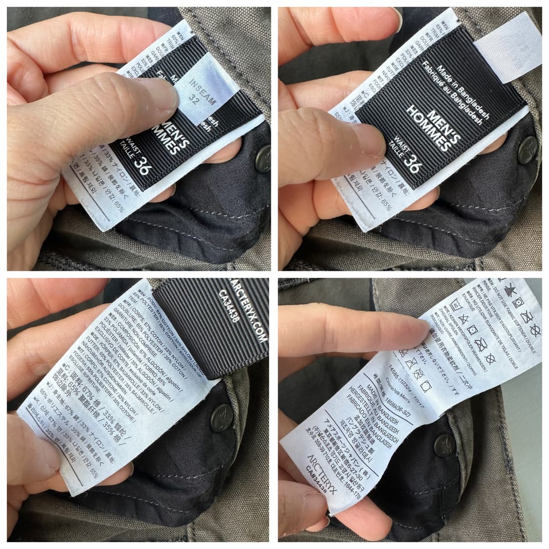 아크테릭스 크로닌 팬츠 Peat 36-32 상품이미지10