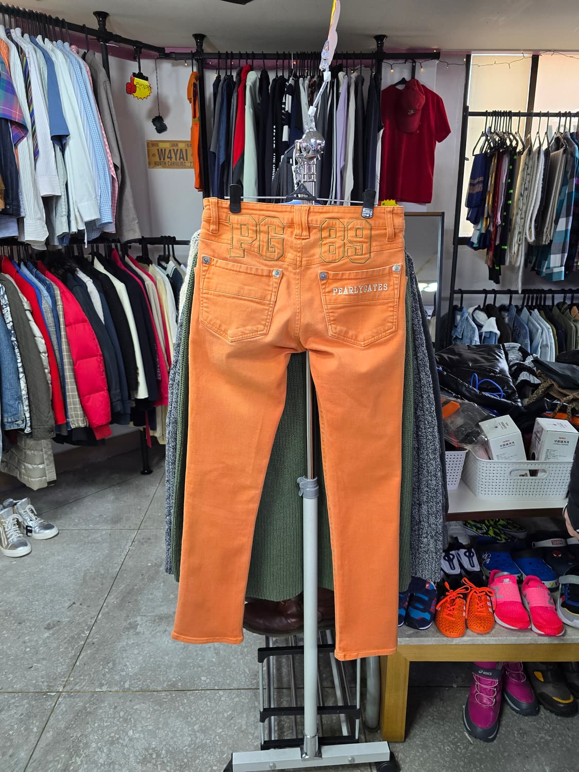 파리게이츠 오렌지 컬러 데님팬츠 (1411) 상품이미지2