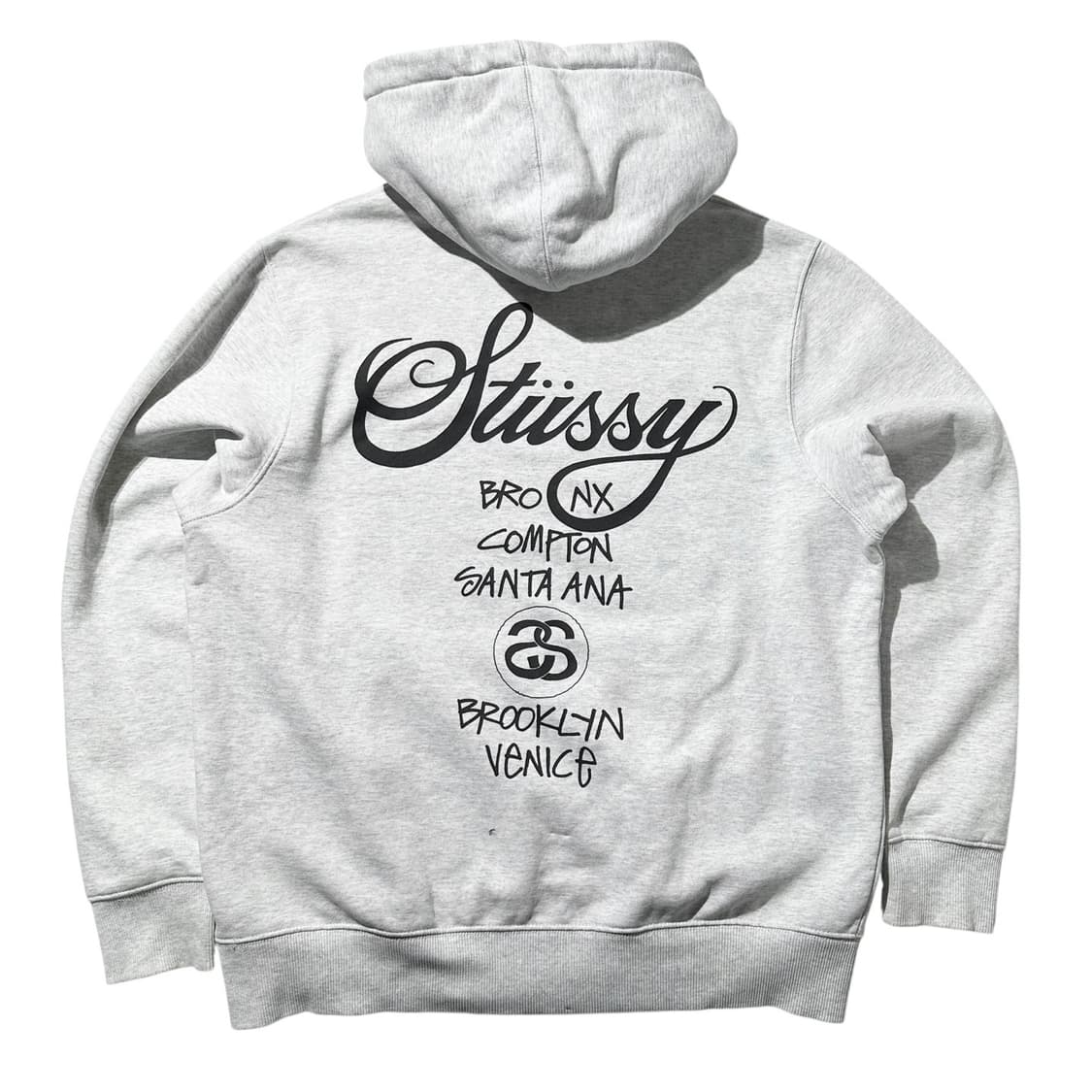 스투시 월드투어 후드 애쉬헤더 상품이미지1