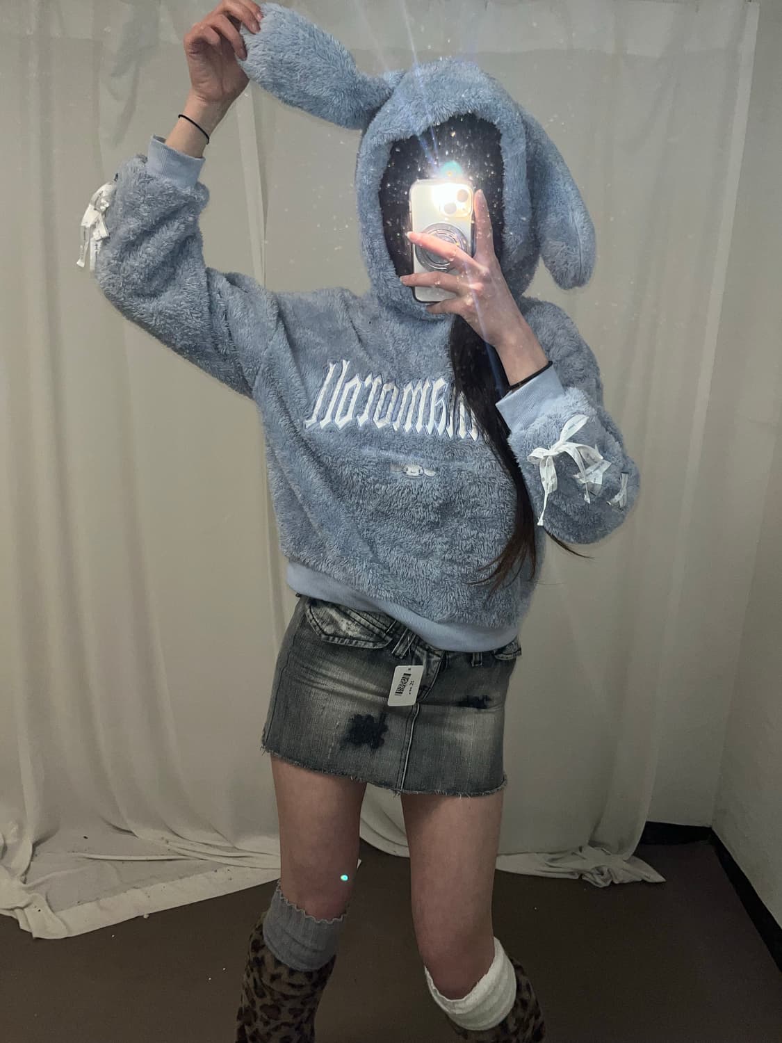 시나모롤 후리스 후드티 상품이미지4